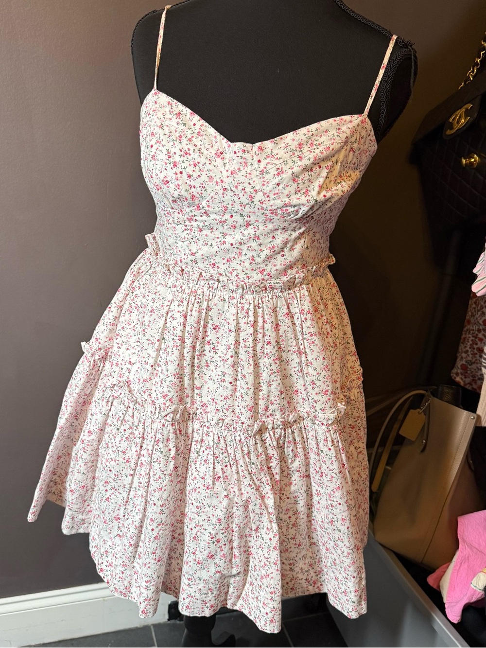 Floral Pink Tiered Sundress